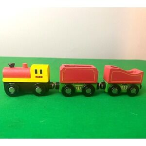 Melissa & Doug Farm Train Set Wooden Toy Engine‎ Car and Caboose Lot of 3